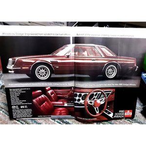 1979 1980 Dodge Mirada 2 Page Print Ad vintage 70s